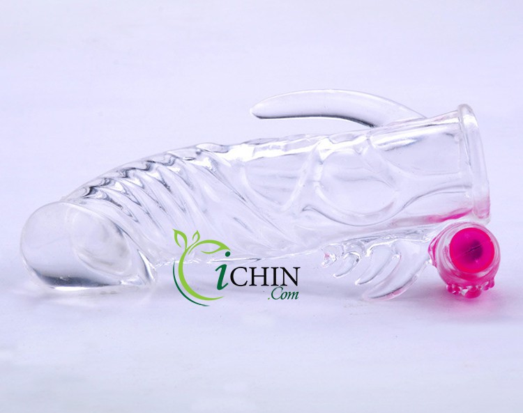 Penis Sleeve Vibrating Delay Enlarging Soft Silicone