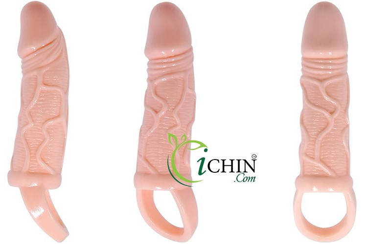 Men Extension Vibrating Cock Sleeve With Ball Strap
