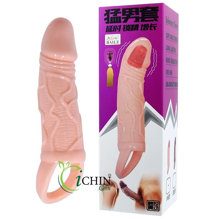  Giá sỉ Bao cao su đôn dên Men Extension có rung đầu quai đeo ngay bìu nhập khẩu