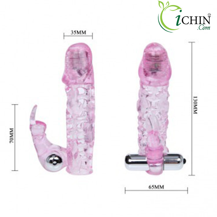 Ultimate LOVE SLEEVE Textured Condom With Clitoral Vibrator