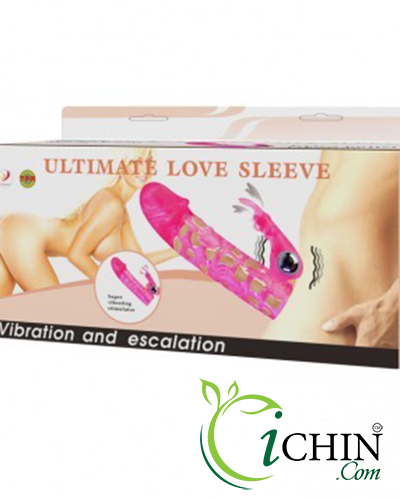 Ultimate LOVE SLEEVE Textured Condom With Clitoral Vibrator