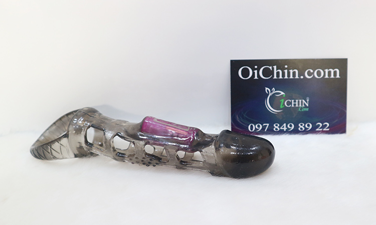 Men Extension Ribbed Vibrating Ring With Powerful Mid Vibration