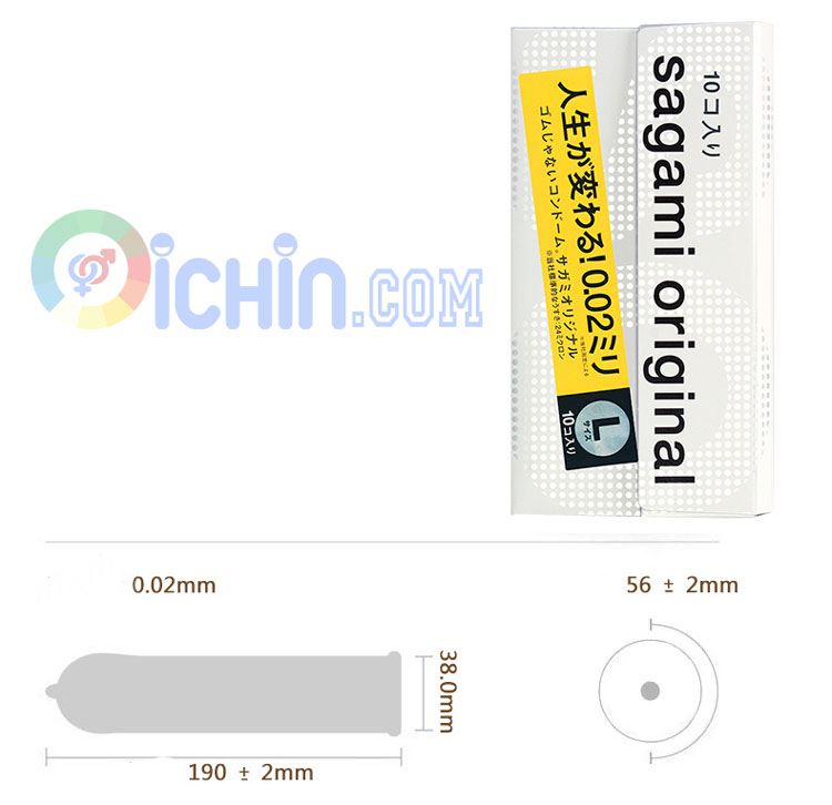 Sagami Original 0.02mm size L hộp 10 cái siêu mỏng an toàn Sagami Original 0.02mm size L hộp 10 cái siêu mỏng an toàn