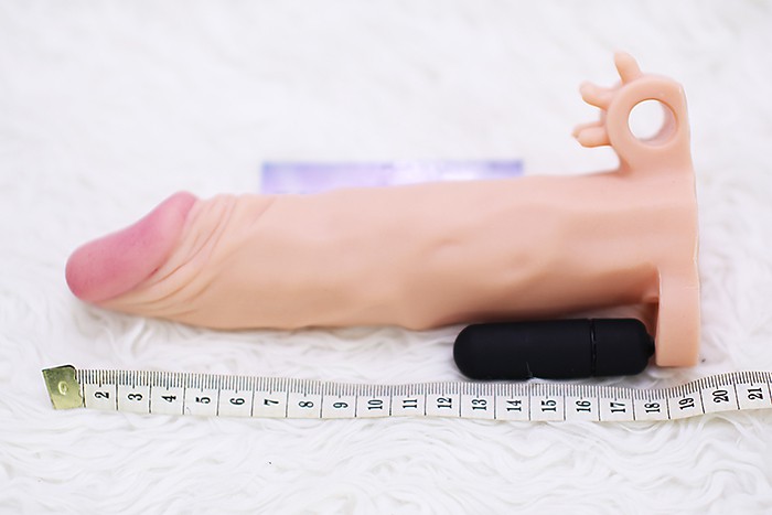 Lovetoy X-Tender Soft Cock Sleeve With Base Vibrator