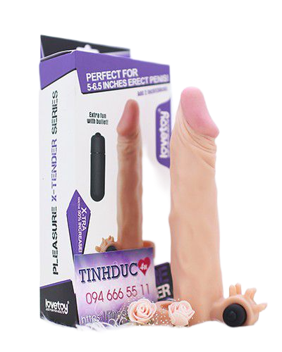 Cung cấp Bao cao su đôn dên Lovetoy X-Tender mềm mịn có rung ở gốc  hàng mới về 