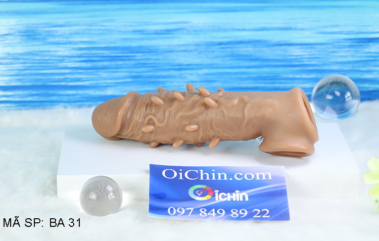 Textured Soft Silicone G-Spot Condom Secure Strap