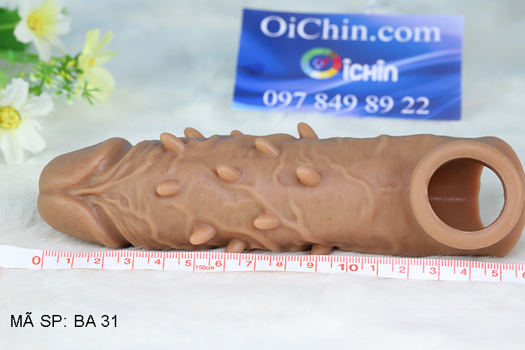 Textured Soft Silicone G-Spot Condom Secure Strap