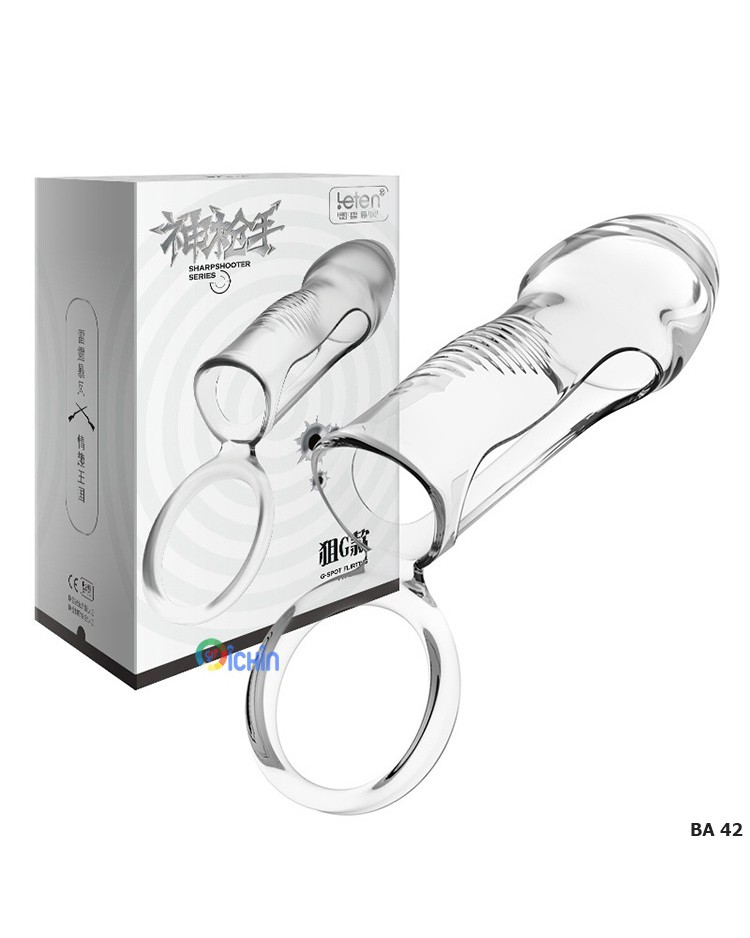 Leten SHARPSHOOTER Transparent Soft Strap-on Condom