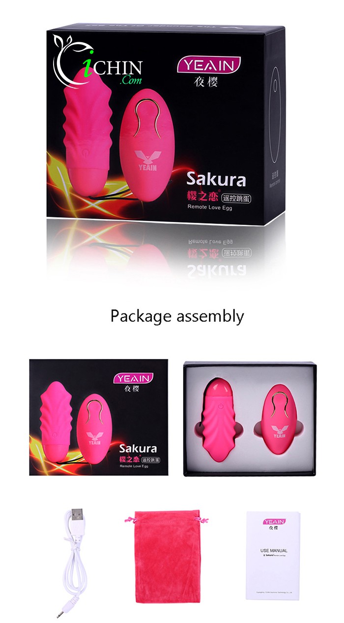 Yeain Sakura trứng rung điều khiển từ xa 10 chế độ massage âm đạo