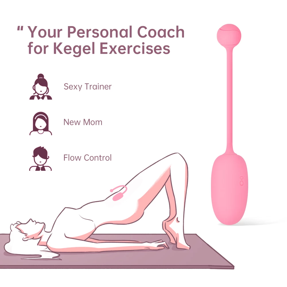 Magic Kegel Coach trứng rung kết hợp dụng cụ tập Kegel thông minh silicon mềm