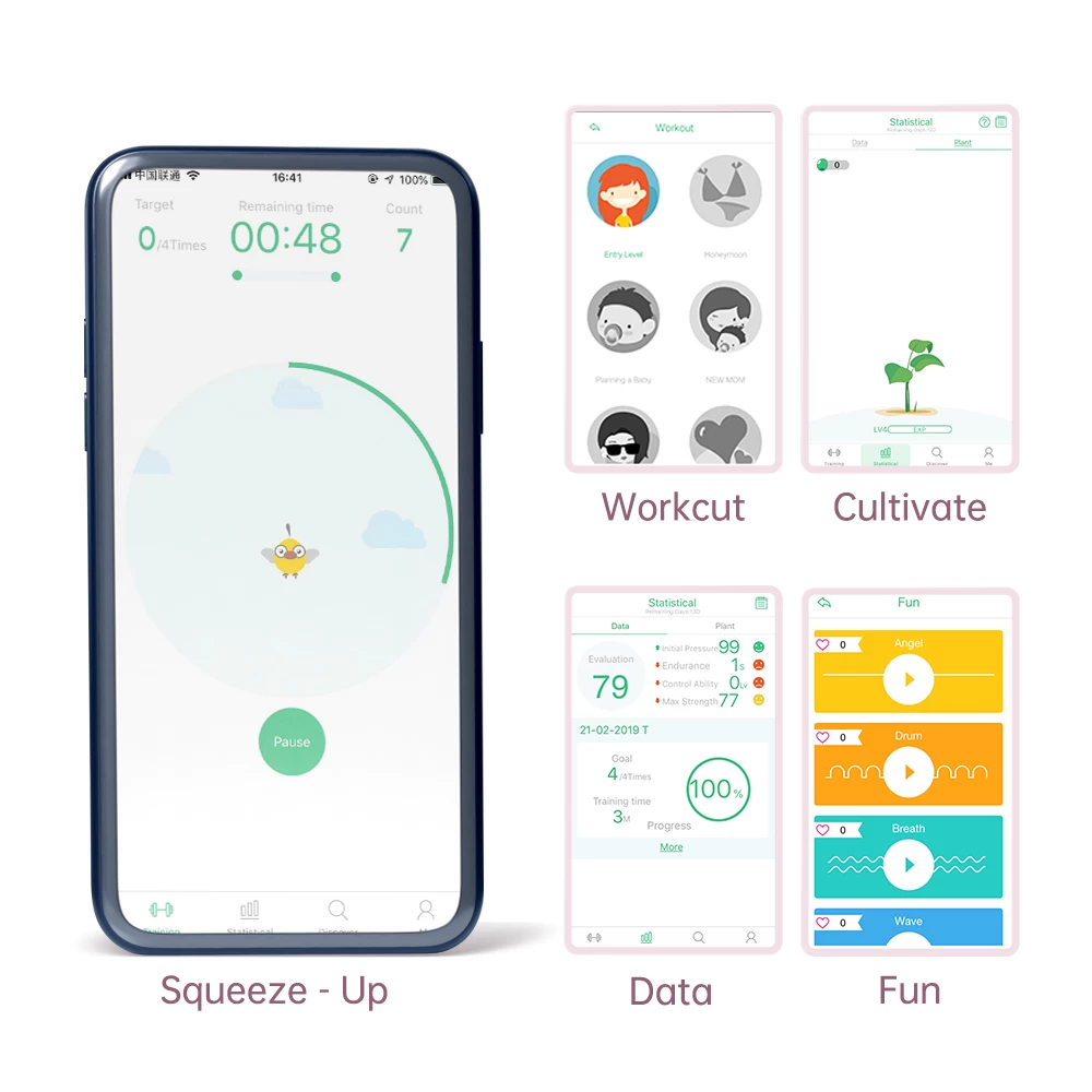 Magic Kegel Coach trứng rung kết hợp dụng cụ tập Kegel thông minh silicon mềm