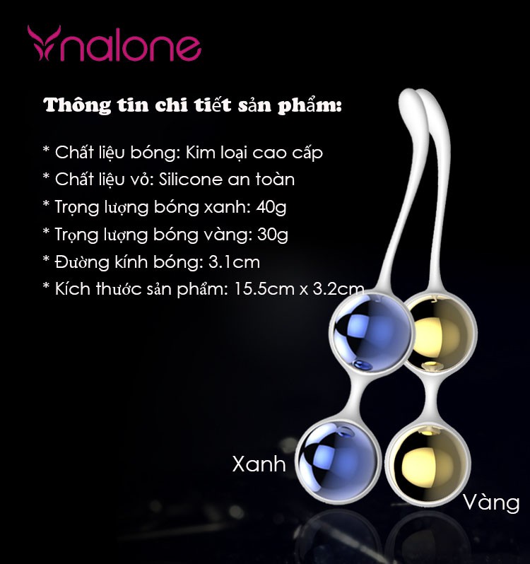 Nalone Yany bóng tập se khít vùng kín nữ gọn nhẹ tiện dụng