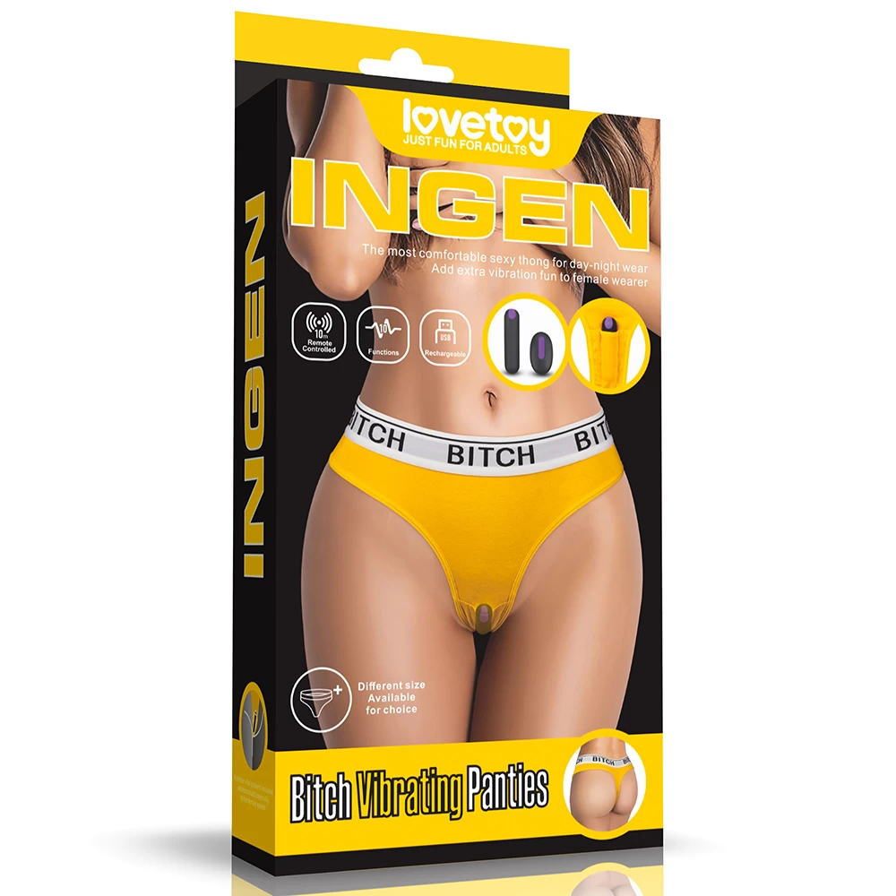 Lovetoy Bitch quần chíp rung điều khiển từ xa tăng khoái cảm nữ