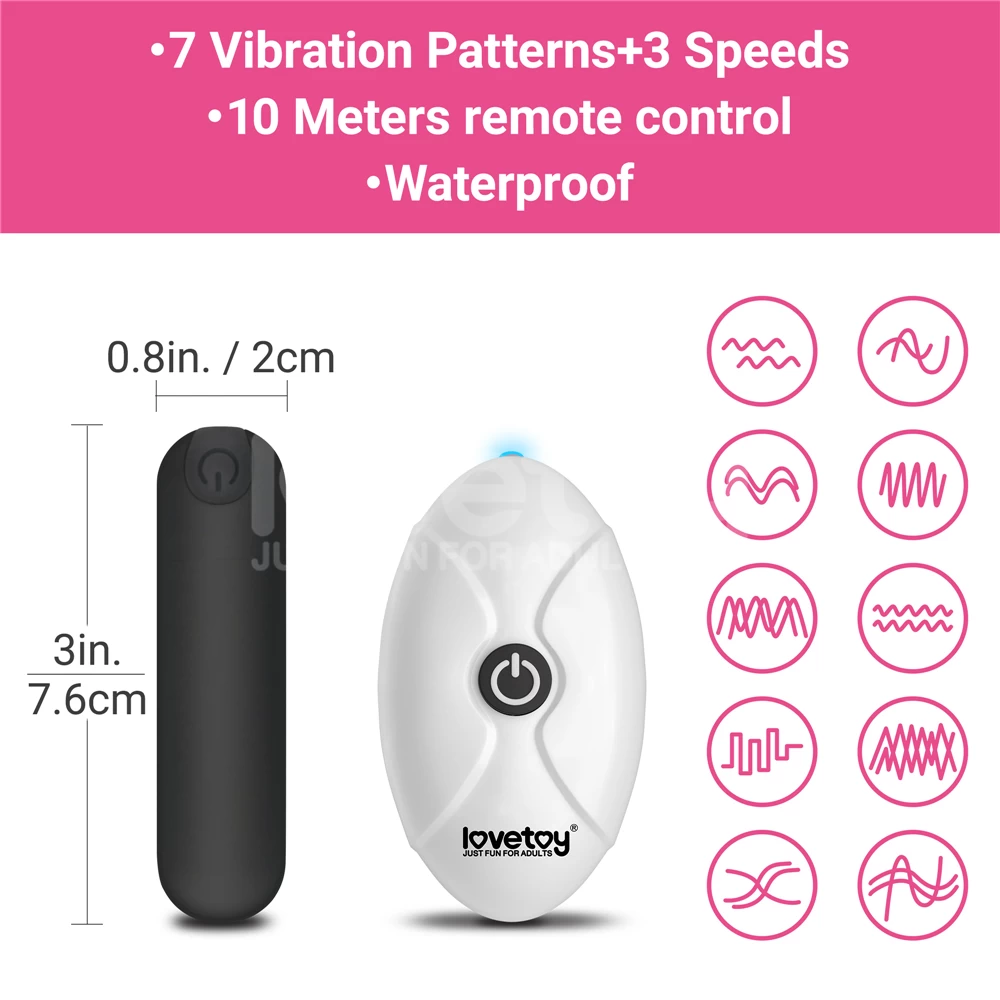 Lovetoy Printed Vibrating chíp rung điều khiển từ xa tiện lợi