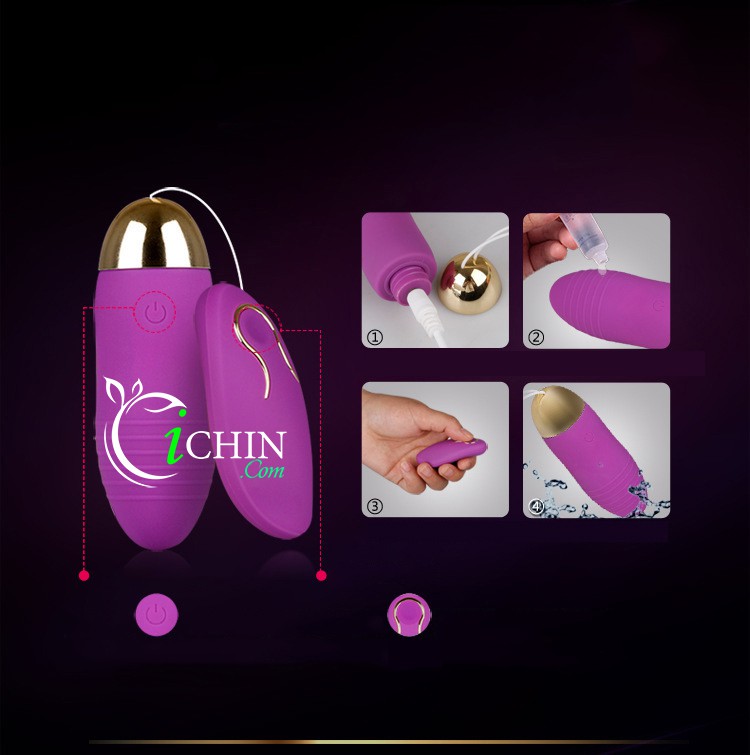 Man Nuo pin sạc trứng rung không dây 10 chế độ rung siêu êm