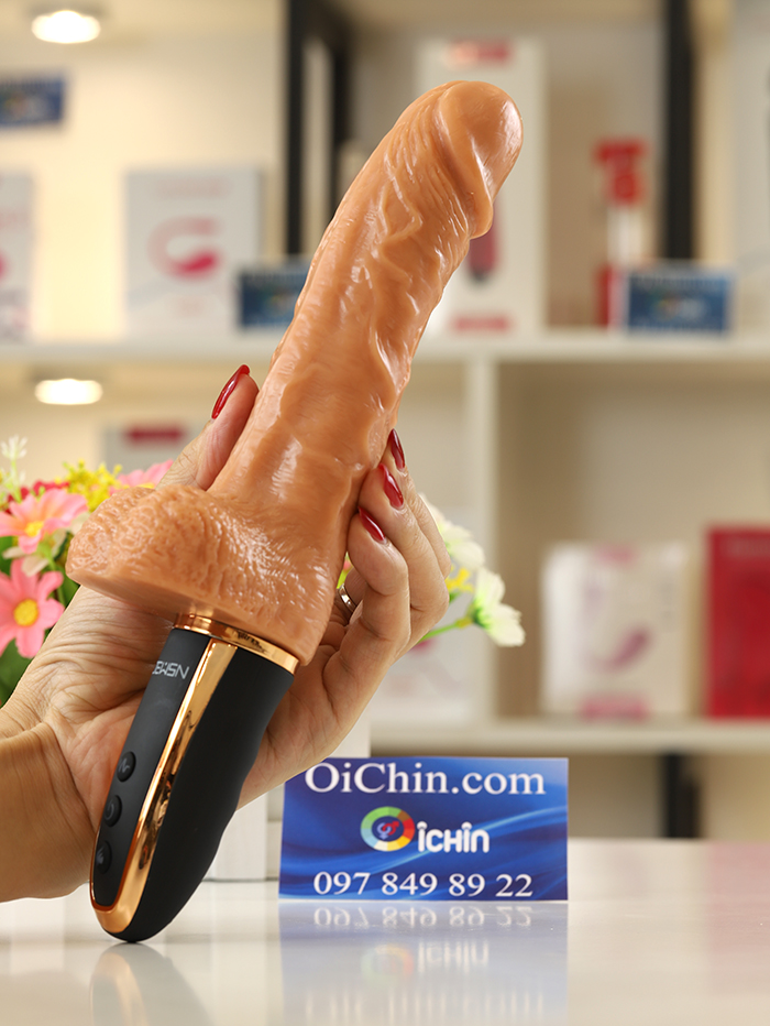 Dương vật giả rung thụt JEUSN silicone mềm mịn cao cấp cực đã