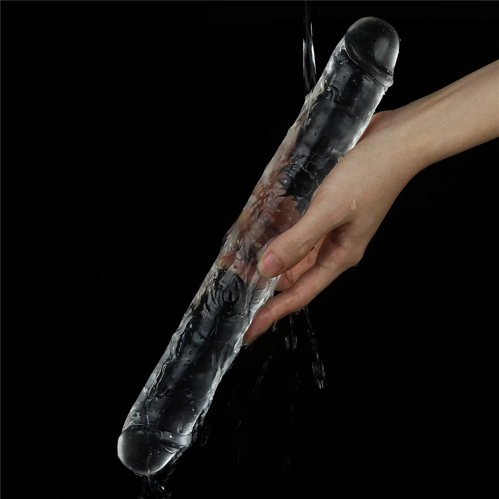 Lovetoy Flawless Clear đôi dương vật trong suốt kích thích mạnh