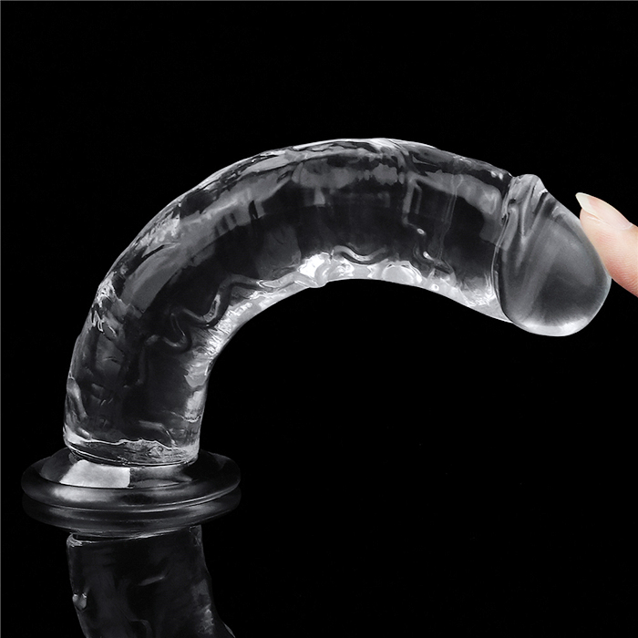 Lovetoy Flawless Clear 7 inch silicone mềm mại không bìu an toàn tuyệt đối