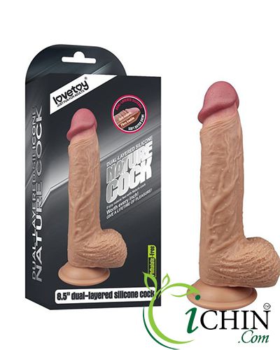 Lovetoy Natural 8.5 inch silicon siêu mềm mịn hít tường chuẩn