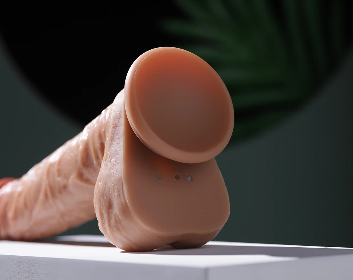 Dương vật giả rung thụt APOLO-B tỏa nhiệt điều khiển từ xa