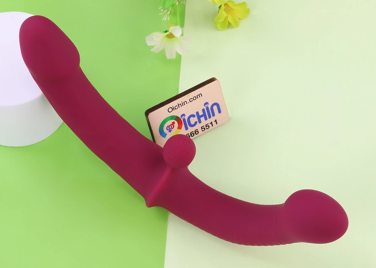 Yunman cu giả 2 đầu les có rung điều khiển từ xa mềm mại an toàn