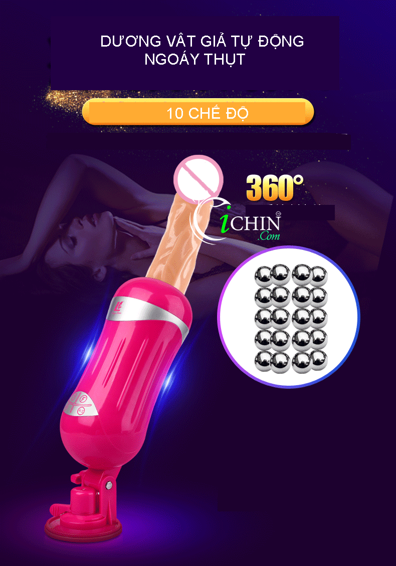 EasyLove HighTech 10 chế độ ngoáy thụt gắn tường siêu kích thích