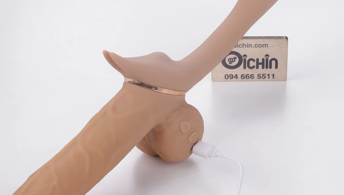 Yeain Double Enjoy Cannon dương vật giả 2 đầu rung thụt hàng chính hãng cho Les