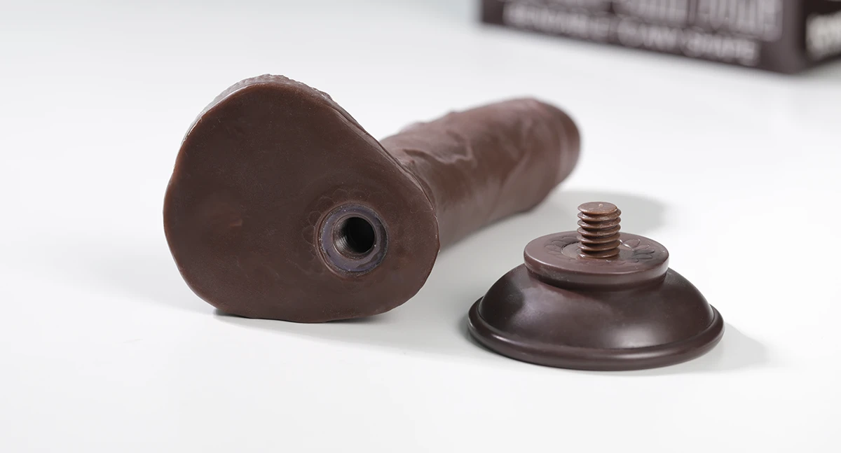 Lovetoy dương vật giả 7.5 inch màu đen da TPE chân thật kích thích cao