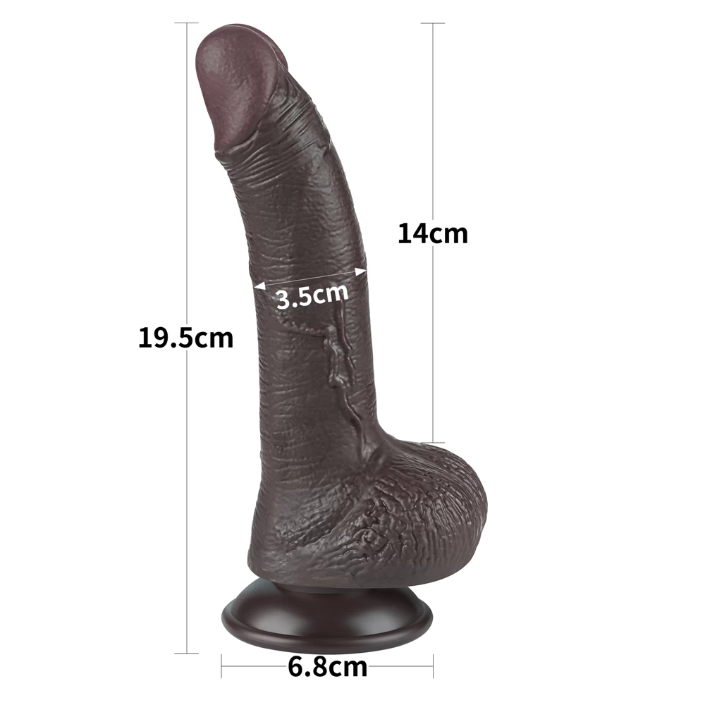 Dương vật giả Lovetoy 7.5 inch Sliding Skin mềm mịn gắn tường