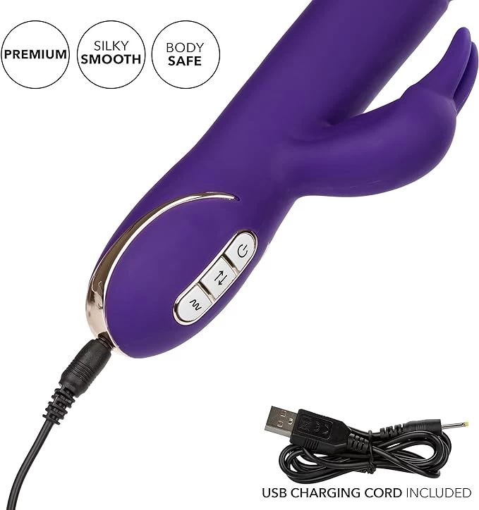Dương vật đa năng CalExotics Jack Rabbit rung thụt silicon mềm mại