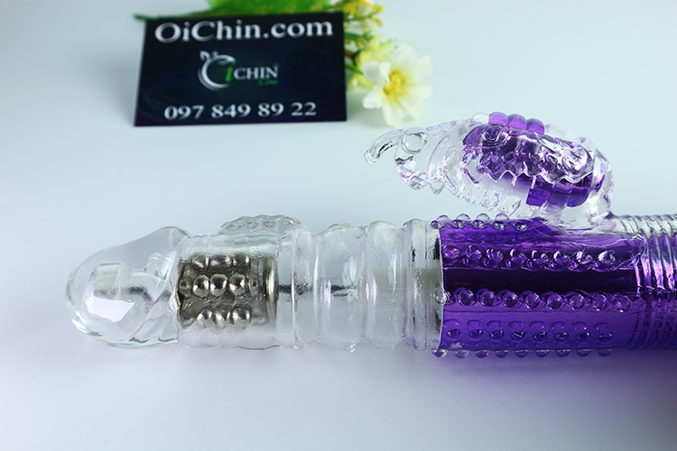Dương vật giả Butterfly gai mềm rung xoay thụt nữ thủ dâm