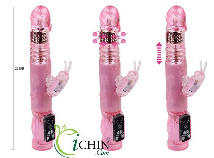 Butterfly Crazy Rabbit Tự Động Rung Xoay Thụt Nữ Thủ Dâm