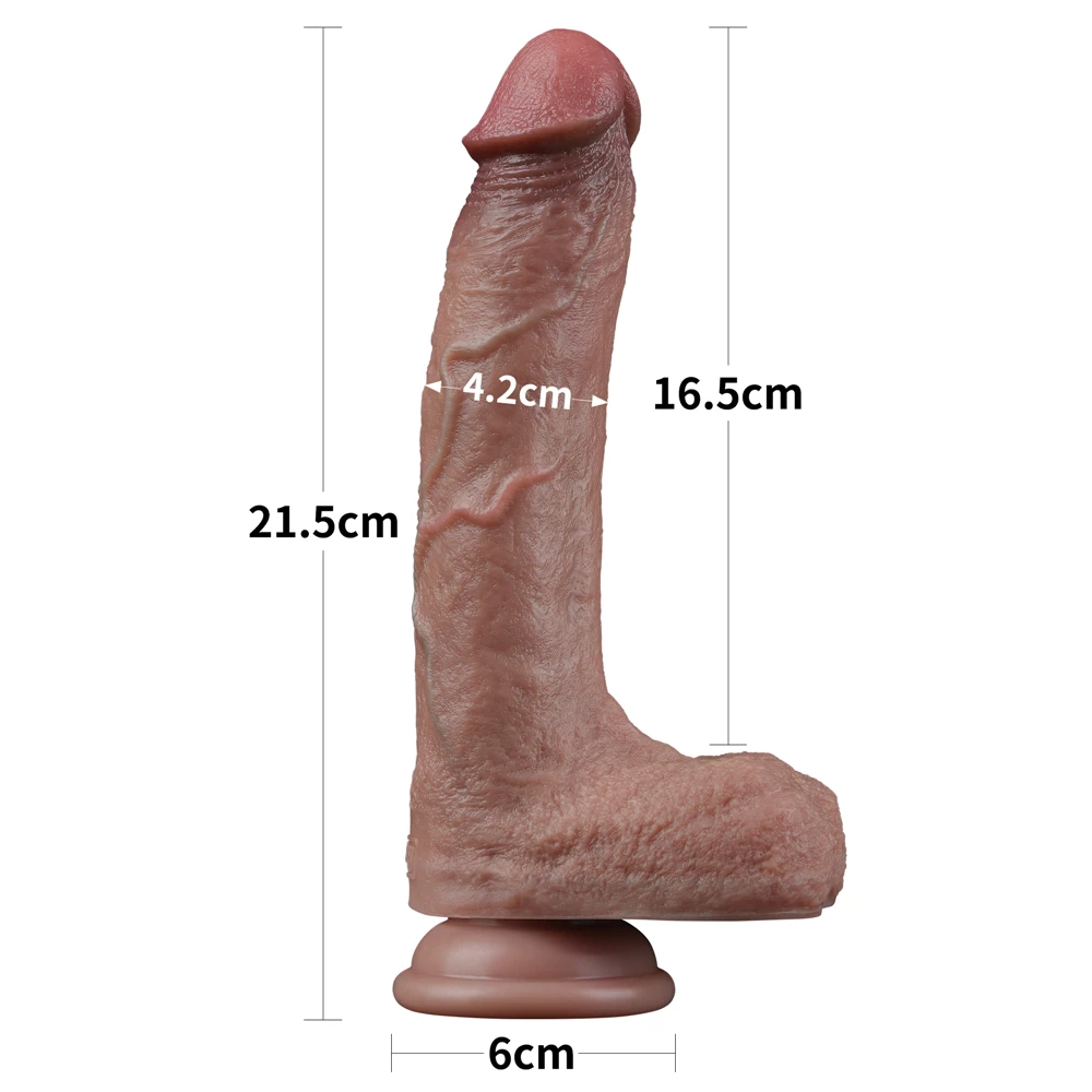 Lovetoy Natural Cock 8.5 Inch Silicon Mềm Gân Guốc Thật