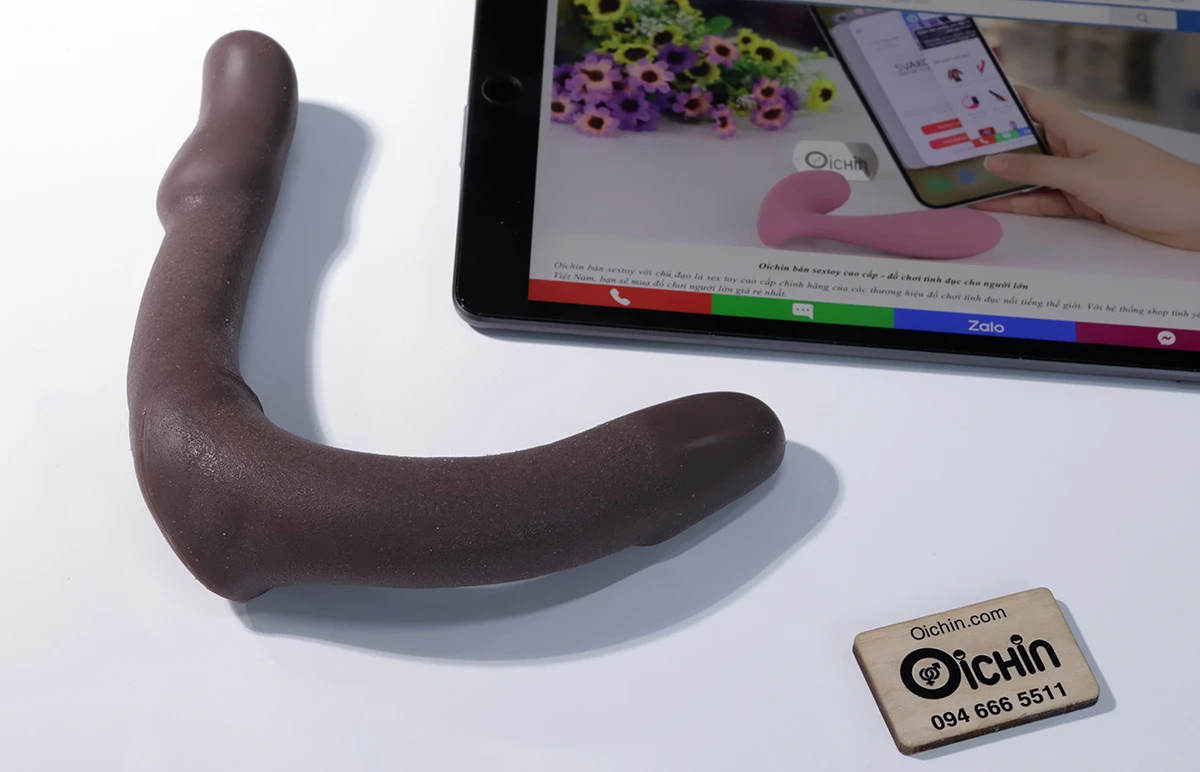 Cu giả Jiuai Utensils 2 đầu cho les, sextoy đôi kích thích cực đỉnh