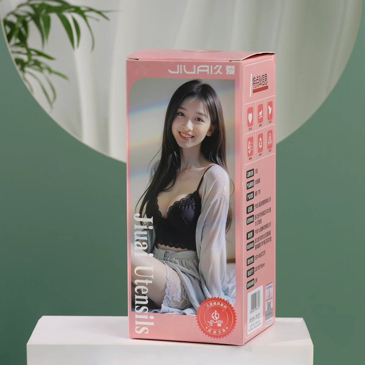 Cu giả Jiuai Utensils 2 đầu cho les, sextoy đôi kích thích cực đỉnh