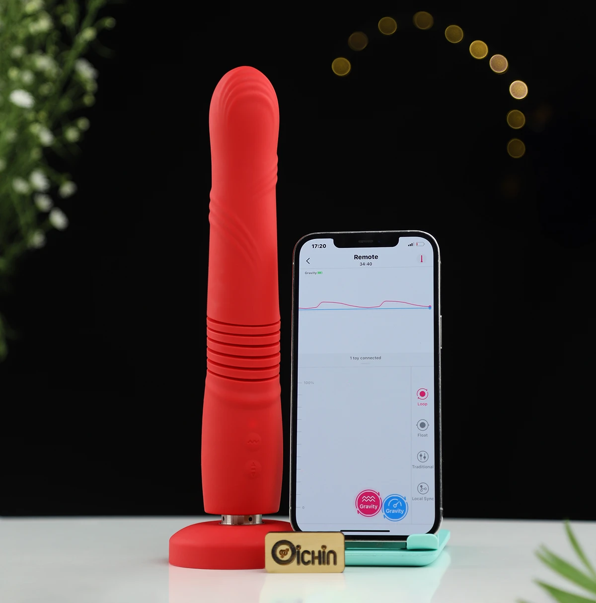 Dương vật giả Lovense Gravity rung thụt đa năng