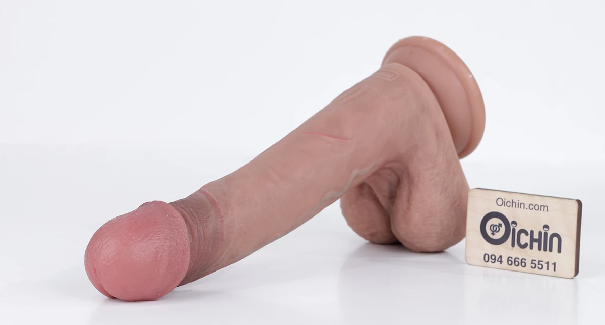 Cu giả Lovetoy 9 inch 2 lớp gân guốc đế hít tường cực thật dễ dùng