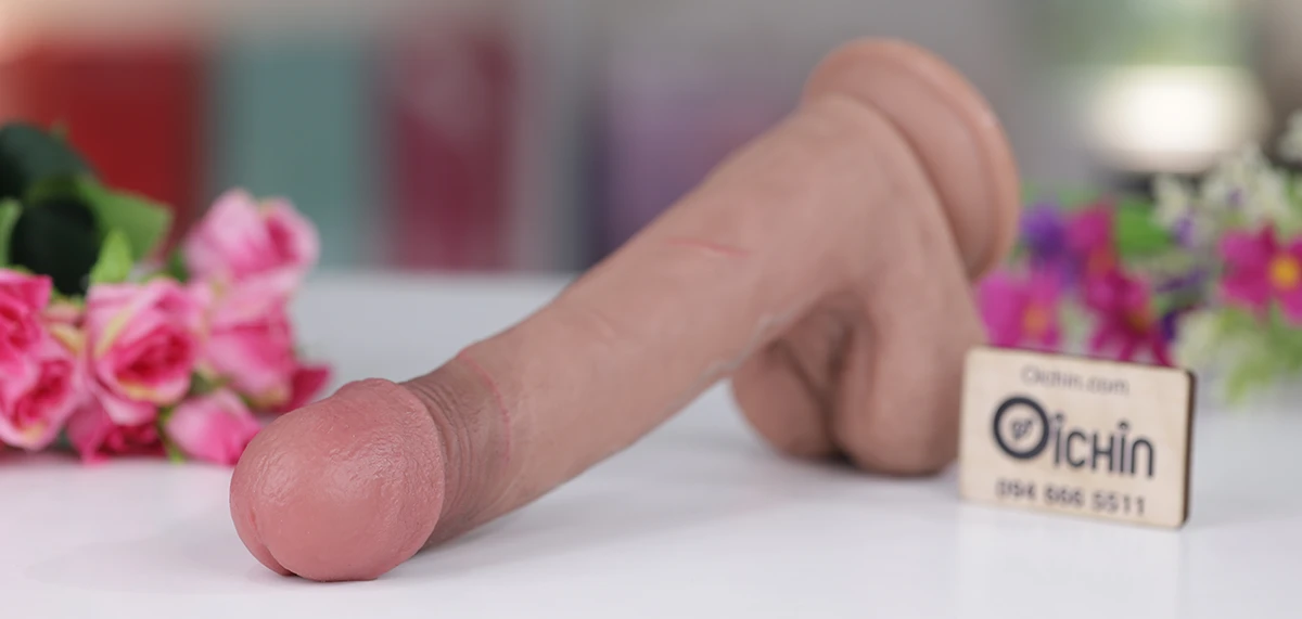 Cu giả Lovetoy 9 inch 2 lớp gân guốc đế hít tường cực thật dễ dùng