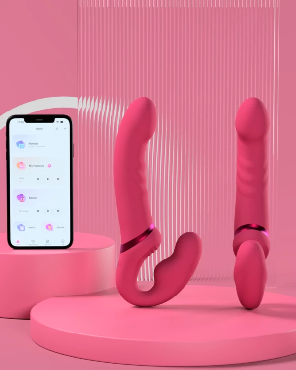 Lovense Lapis dương vật giả 2 đầu kết nối APP cao cấp cho Lesbian
