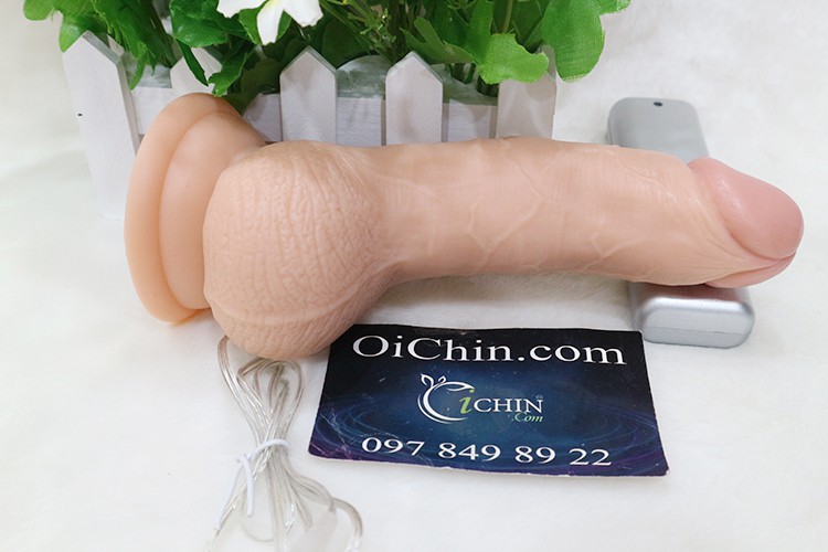 Lovetoy Real Extreme 7 inch có rung mạnh mẽ silicon mềm mại điều khiển từ xa