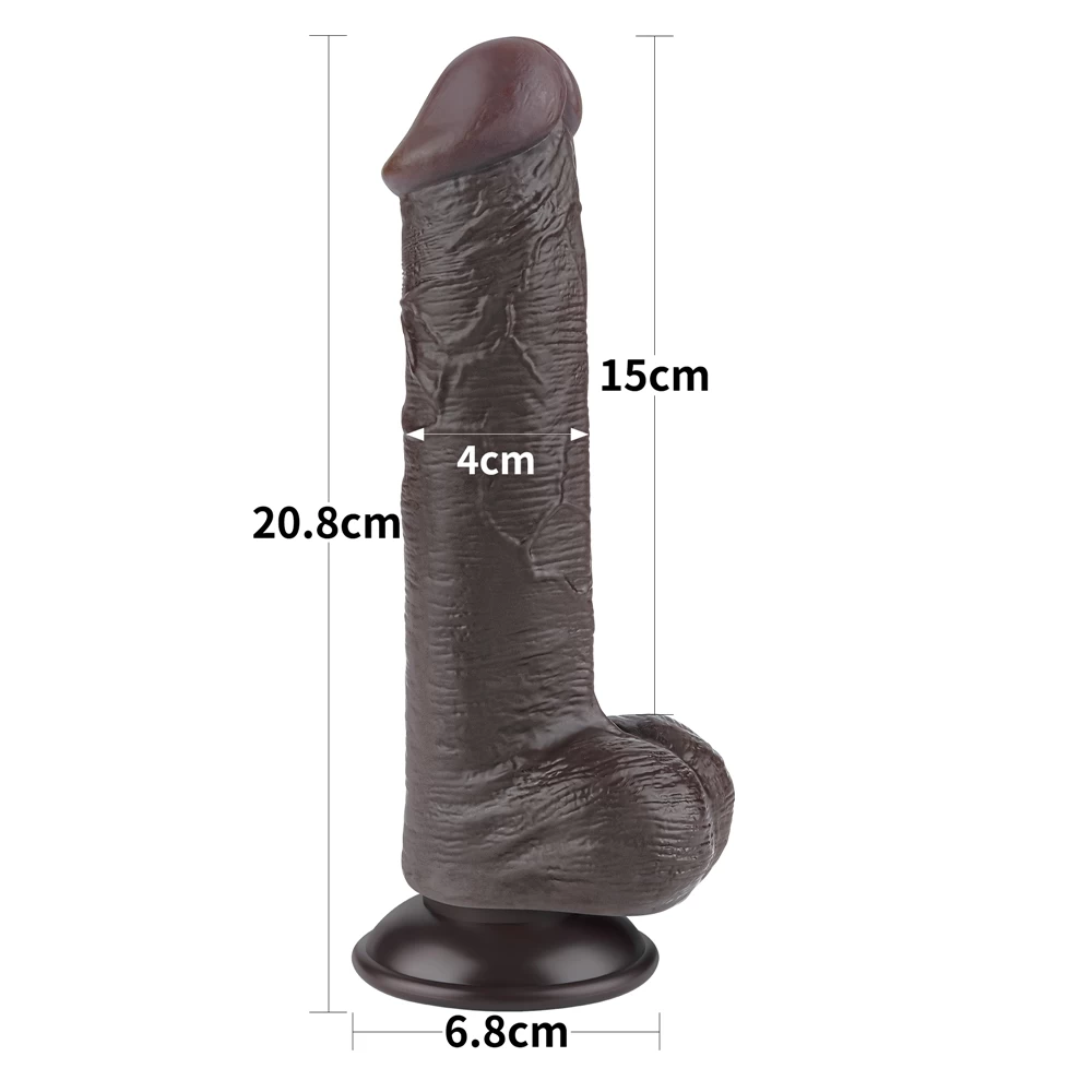 Lovetoy Sliding Skin 8 Inch Siêu Mềm Mịn Gắn Tường Kích Thích