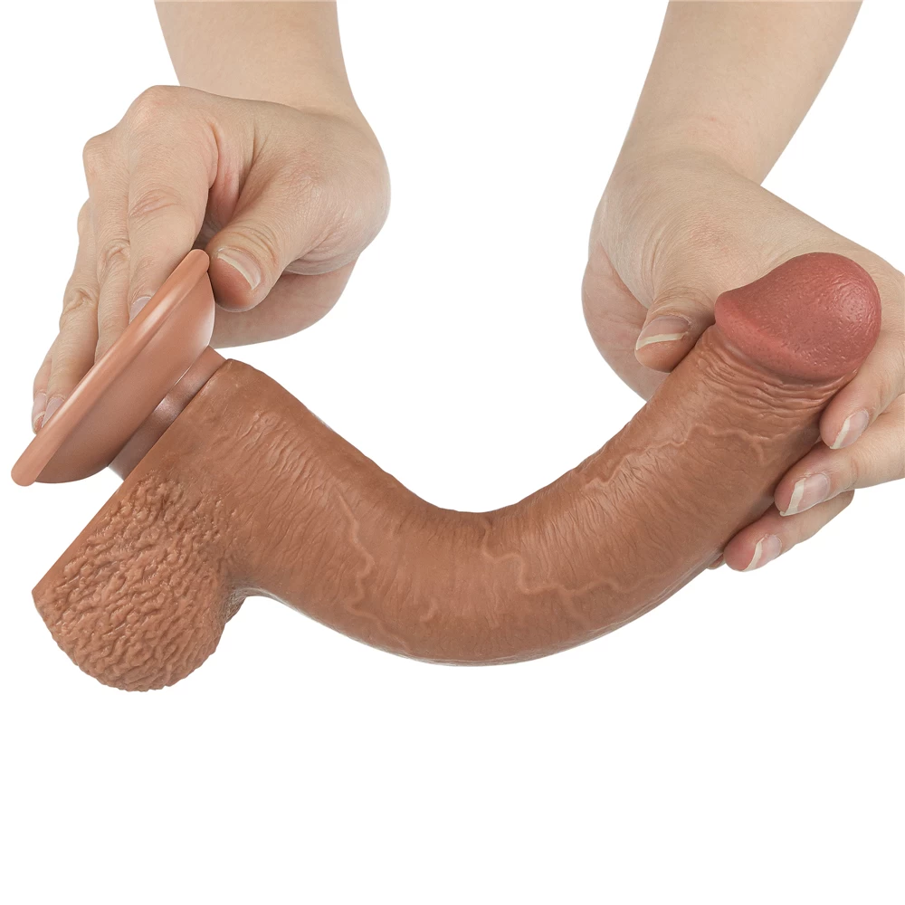 Lovetoy gắn tường 9 inch mềm mịn 2 lớp kéo trượt siêu thực