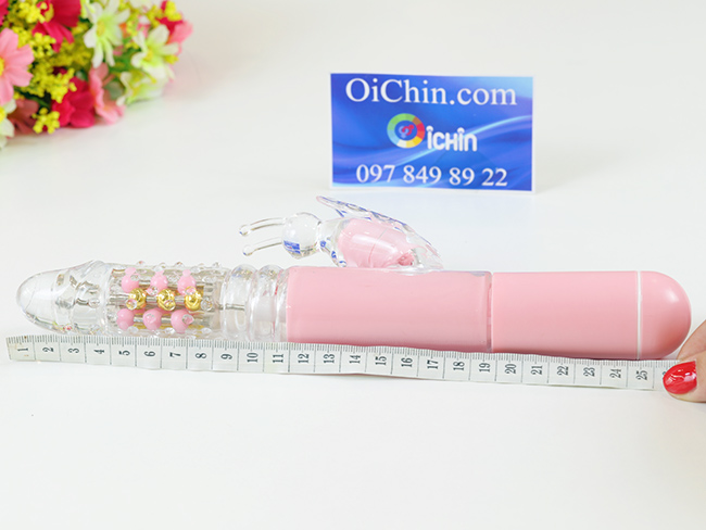 Pink Butterfly Multi-Function Vibrating Rotating Thrusting Toy