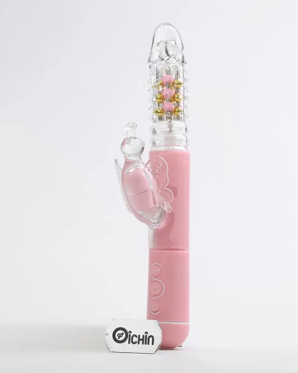Pink Butterfly dương vật pin sạc rung xoay thụt đa năng cao cấp