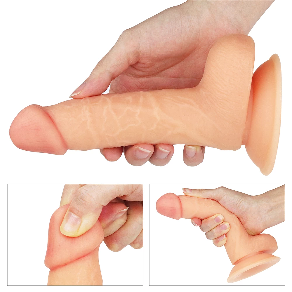 Lovetoy Easy Strapon 7 Inch Dương Vật Giả Dây Đeo Cho Les Rung 10 Chế Độ