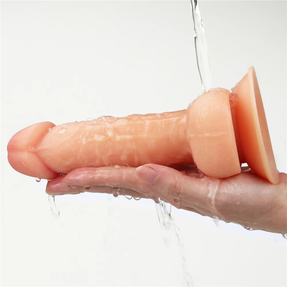 Lovetoy Easy Strapon 7 Inch Dương Vật Giả Dây Đeo Cho Les Rung 10 Chế Độ