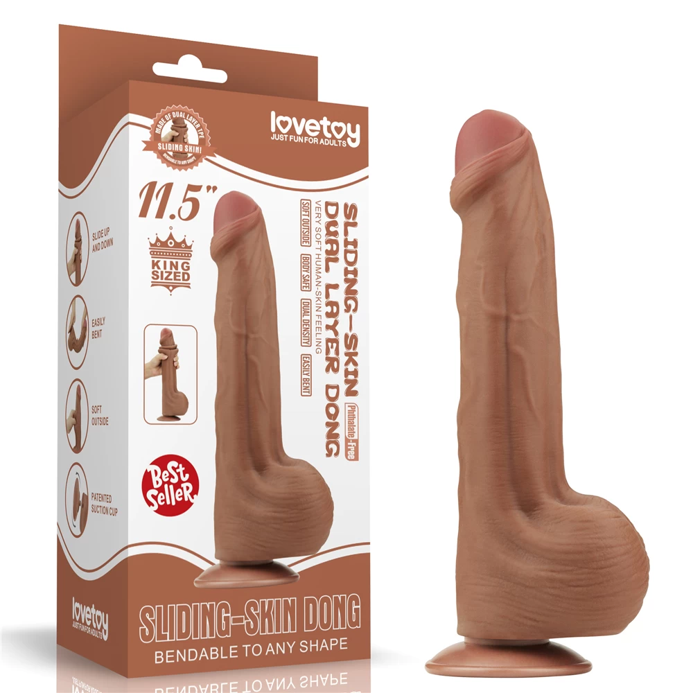 Cu giả Lovetoy 11.5 King Sized 2 lớp trượt da khủng kích thích cực đã