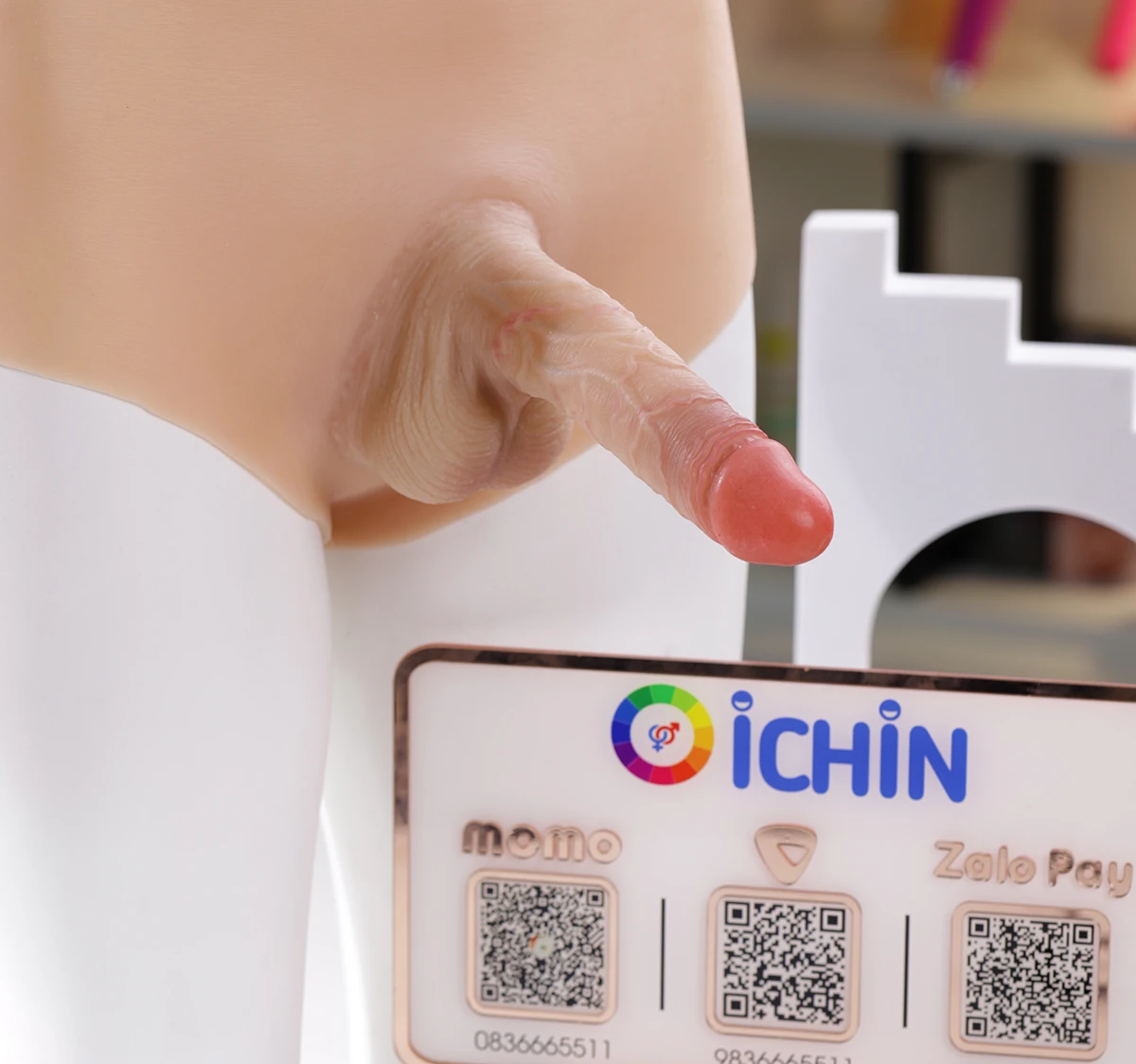 Quần silicone Jiuai 2 lớp đặc ruột gắn dương vật Lesbian đẹp