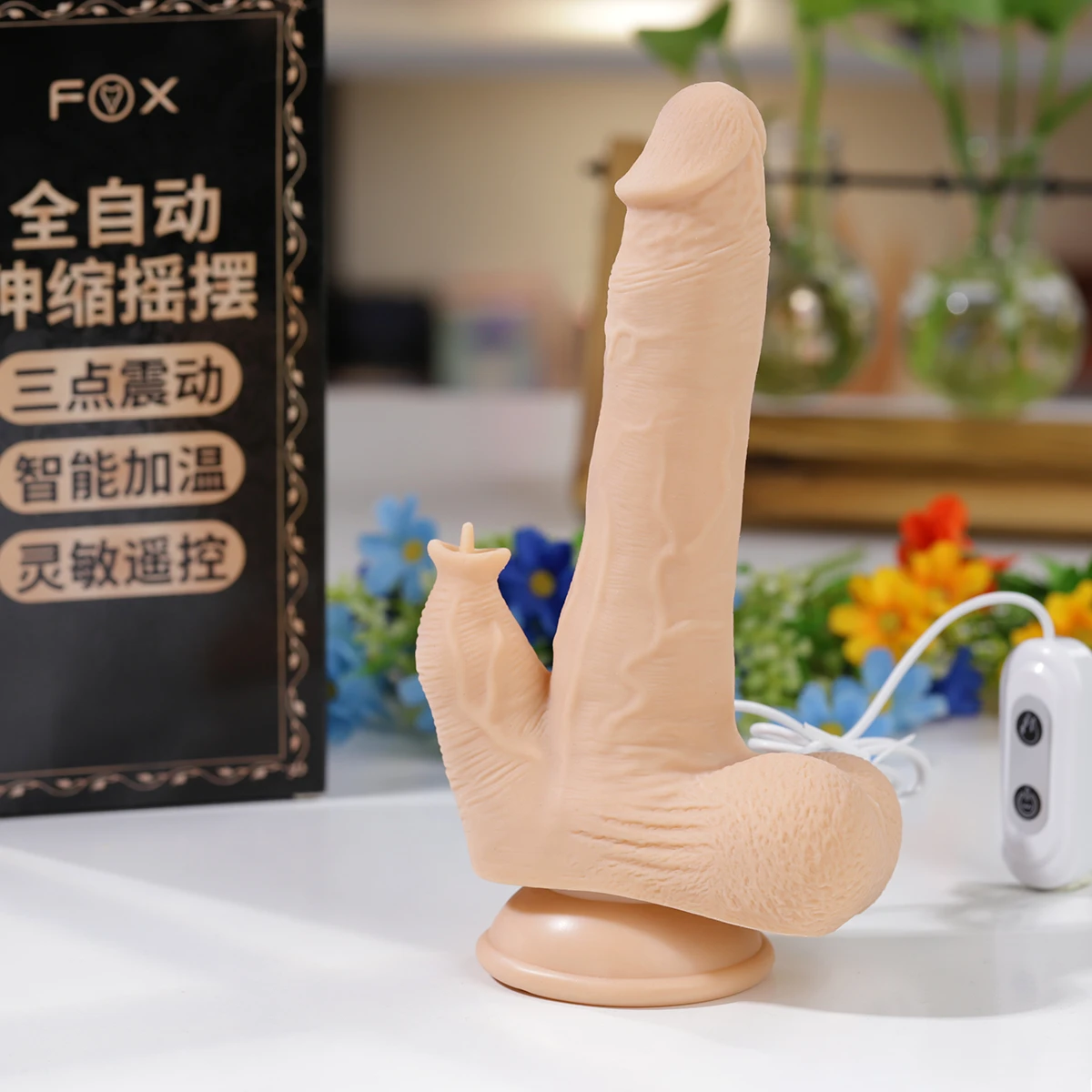 Weyes Fox D10 dương vật giả rung ngoáy thụt mềm ấm hấp dẫn