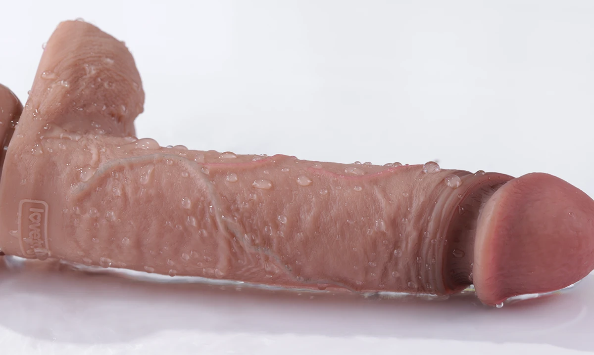 Lovetoy Nature Cock 7.5 inch silicone hai lớp mềm mại tự nhiên